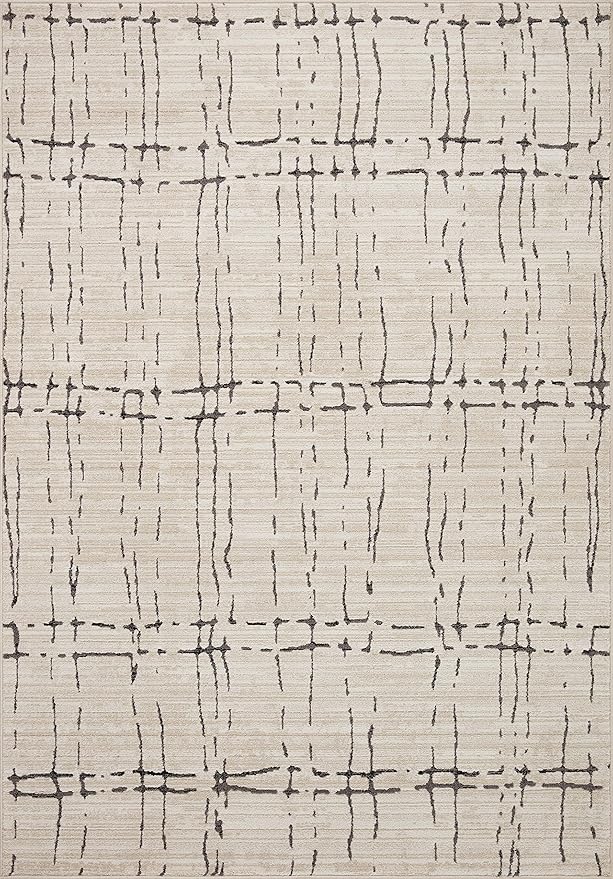 Loloi Darby Collection DAR-06 Sand/Dk. Grey 2'-7" x 8'-0" Runner Rug