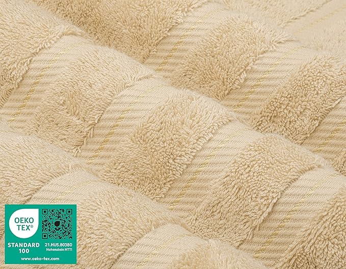 American Soft Linen Luxury Hand Towels for Bathroom, 600 GSM 100% Cotton Turkish 4 Piece Hand Towel Set, 600 GSM Hand Face Towels for Kitchen, Beige Hand Towels