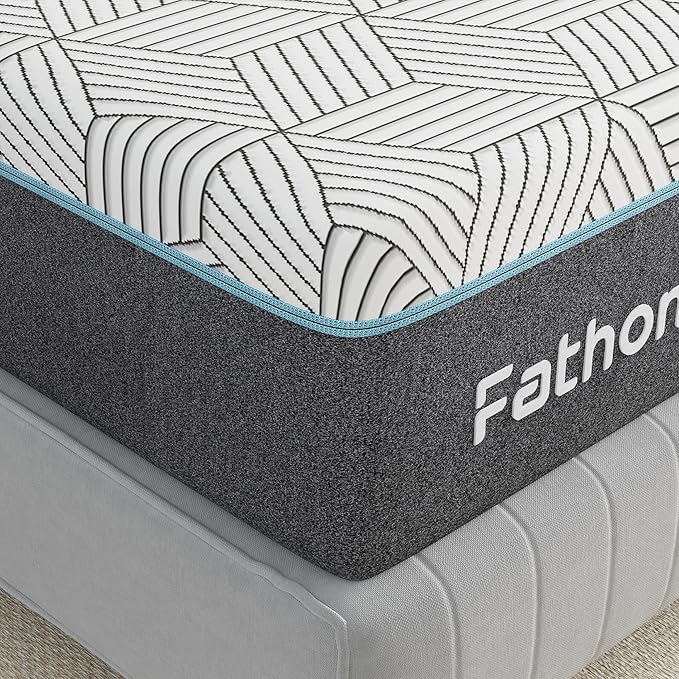 FATHOM Firm Full Mattress 10 Inch Memory Foam Mattress Full Size Bed in a Box for Back Pain Relief and Cool Sleep with Gel Foam and Removeable Fiberglass Free Cover, CertiPUR-US Certified