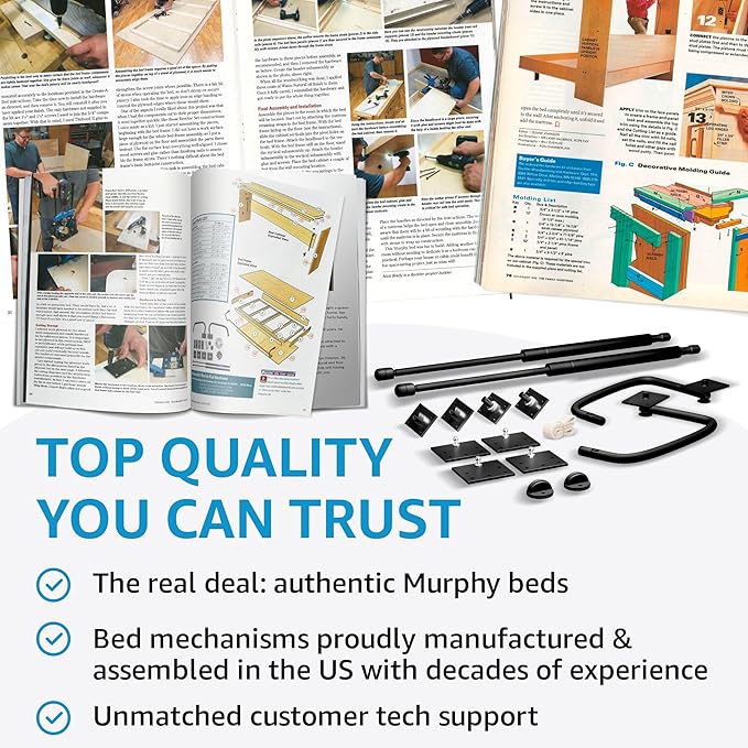 Create-A-Bed Queen Size Deluxe Murphy Bed Kit, Vertical