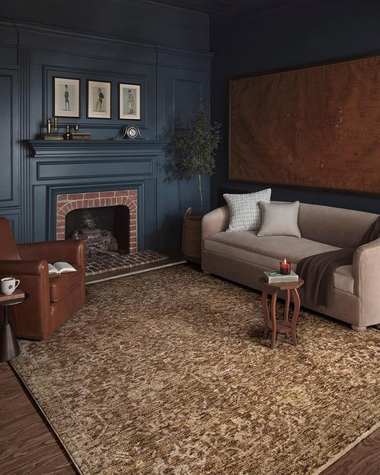Loloi Magnolia Home by Joanna Gaines Junie Collection JUE-01 Clay/Natural 7'-10" x 10'-2", .38" Pile Height, Area Rug