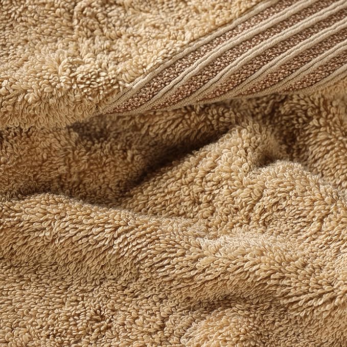 Superior Heritage Egyptian Cotton Face Towel Set, Small Towels for Kitchen, Home Bathroom, Guest Bath, Luxury Essentials, Plush, Absorbent Basics, Washcloths, Spa, Hotel, Resort, Set of 10, Toast