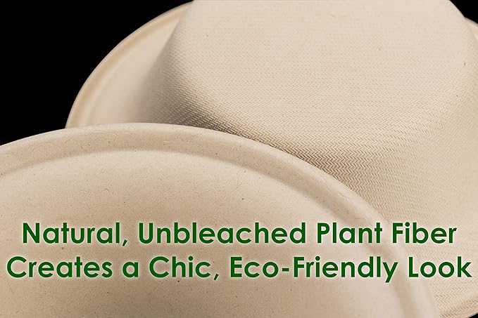 Durable, Biodegradable, Leak-Proof, 11.5 oz Disposable Bowls 200 Pack. Plant-Based Gluten Free Compostable Wheatstraw Fiber Container, Eco-Friendly, Microwavable and Safe for Hot, Cold or Pet Foods.