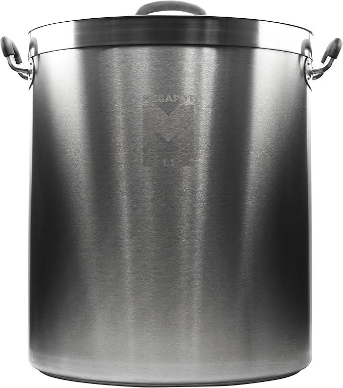 Northern Brewer - MegaPot Stainless Steel Brew Kettle with Volume Markings (15 Gallon Plain)
