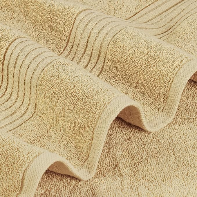 Utopia Towels Luxurious Bath Towels Set, 4 Pack, 27 x 54 Inches – 100% Ring Spun Cotton, Thick, Plush, and Fast-Drying, Designed for Premium Hotels, Spas, and Homes, Beige