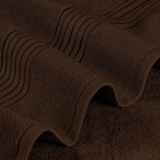 Utopia Towels Luxurious Bath Towels Set, 4 Pack, 27 x 54 Inches – 100% Ring Spun Cotton, Thick, Plush, and Fast-Drying, Designed for Premium Hotels, Spas, and Homes, Dark Brown