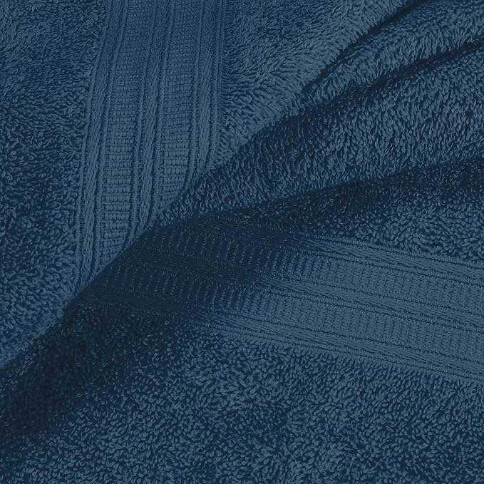 BOUTIQUO Cotton 2 Pack Oversized Bath Towel Set, Large Bath Towels 27x54, Ultra Soft, Absorbent, Compact, Quick Drying and Lightweight, Eco-Friendly and 100% Recyclable Towel Set - Mineral Blue