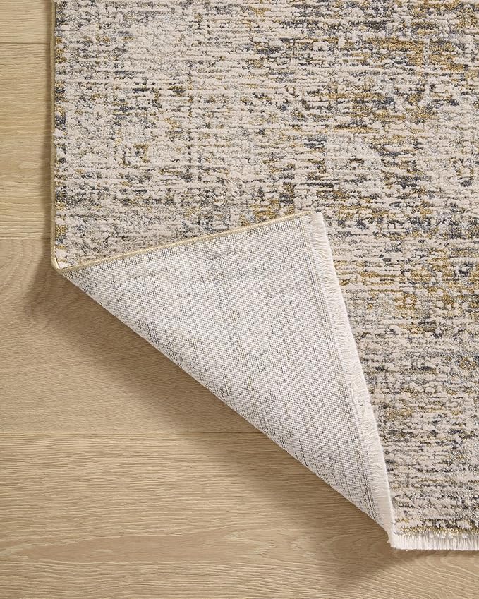 Loloi Amber Lewis Alie Collection ALE-05 Gold/Beige 2'-7'' x 7'-9'', .13'' Pile Height, Runner Rug