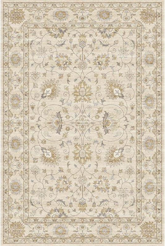 Machine Washable Soft Area Rug 8x10 with Non Slip Backing for Living Room,Floor Decoration Carpet Mat Area Rugs 8x10 Clearance Bedroom Rug for Living Room (Beige Gold, 8X10FT)……