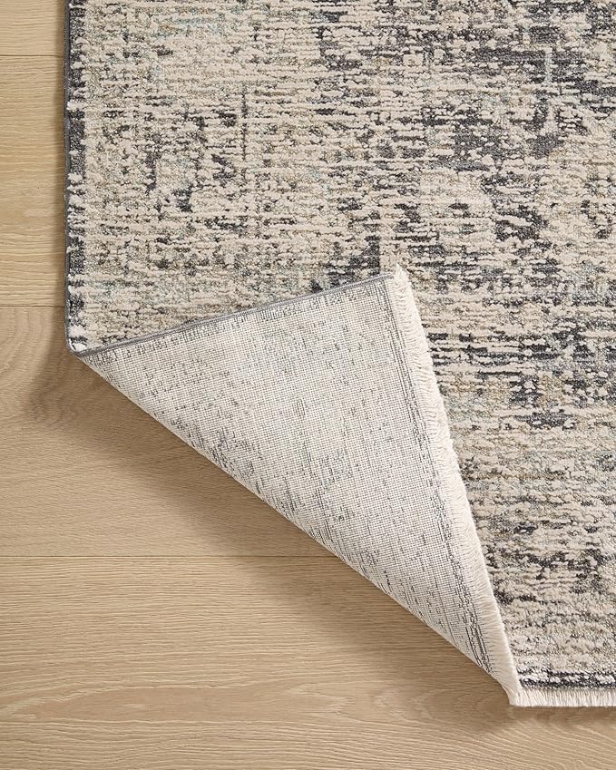 Loloi Amber Lewis Alie Collection ALE-05 Charcoal/Beige 9'-6'' x 13'-1'', .13'' Pile Height, Area Rug