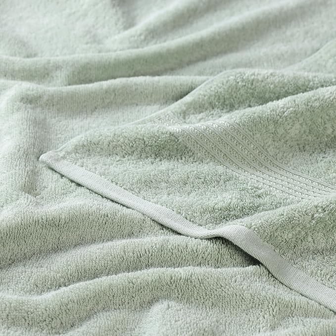 Superior Egyptian Cotton 2-Piece Bath Sheet Towel Set, Oversized Body Towels For Adults And Kids, Large Towel For Bath, Shower, Guest Bathroom, Spa, Gym, Resort, Essentials, Airbnb, Sage
