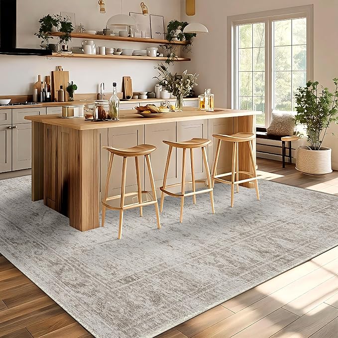 6x9 Area Rugs Washable Dining Room Rugs for Under Table