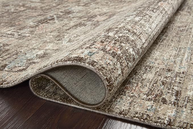 Loloi Magnolia Home by Joanna Gaines Millie Collection MIE-03 Charcoal/Dove 7'-10" x 10', .25" Pile Height, Area Rug