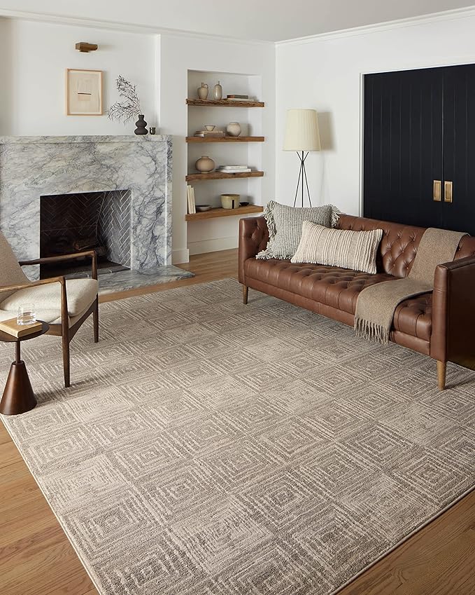 Loloi Darby Collection DAR-05 Beige/Grey 2'-7" x 4' Accent Rug