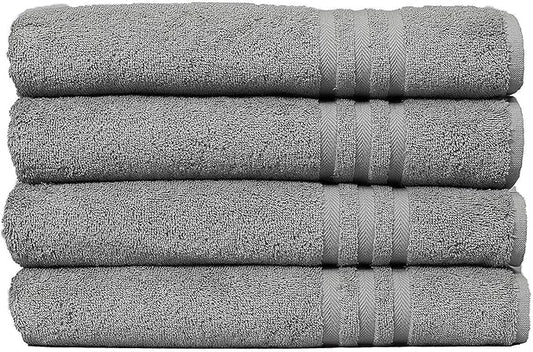 ECO TOWELS 100% Cotton Bath Towels - Cotton Towels for Bathroom - Set of 4 Bath Towel - Shower towels, Highly Absorbent Bath Towel 27”x54”