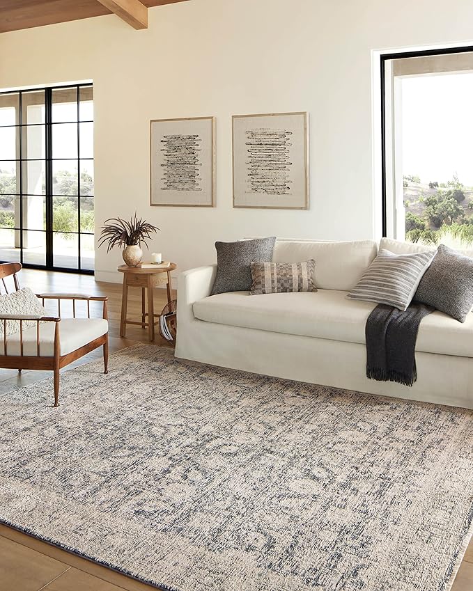 Loloi Amber Lewis Alie Collection ALE-05 Charcoal/Beige 2'-7'' x 12'-0'', .13'' Pile Height, Runner Rug