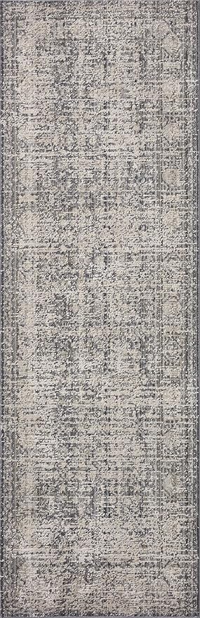 Loloi Amber Lewis Alie Collection ALE-03 Charcoal/Dove 2'-7'' x 10'-0'', .13'' Pile Height, Runner Rug
