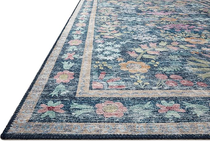 Loloi Rifle Paper Co. Maison Collection MAO-06 Blue/Multi 5'-0" x 7'-6", .19" Pile Height, Area Rug
