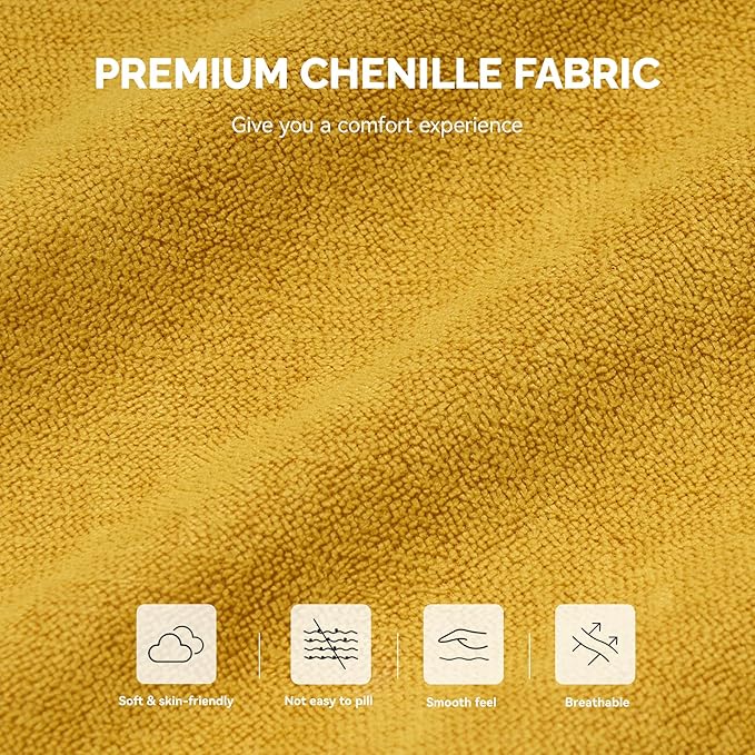 128" Oversized Modern Curved Sofa,Boneless Cloud Sectional Couch with Deep Seat,No Assembly Required Chenille Couches for Living Room,Yellow,1 PCS