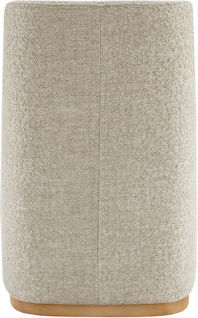 CHITA Upholstered Rolling Dining Chair on Casters Set of 2, FSC Certified Modern Fabric Dining Chair with Casters, Boucle Dining Chairs for Reading Room Waiting Room Kitchen Dining Room, Oatmeal