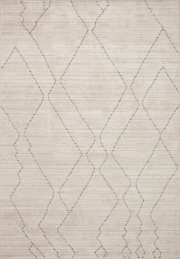 Loloi Darby Collection DAR-03 Sand/Charcoal 2'-7" x 12'-0" Runner Rug