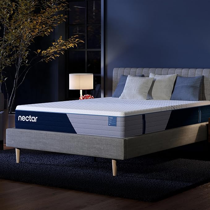 Nectar Classic Hybrid 12” Cal King Mattress - Medium Firm - Memory Foam & Innerspring Coils - Cooling Top Layer - Pressure-Relief - Mattress in a Box - 365-Night Trial & Forever Warranty