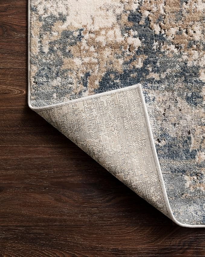 Loloi Teagan Collection TEA-06 Sand/Mist 2'-8" x 10'-6" Runner Rug, Large, Soft Neutral Rug, High-Traffic for Living Room, Bedroom, Home Office, Dining Area