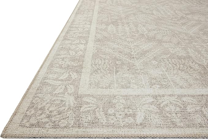 Loloi Rifle Paper Co. Maison Collection MAO-02 Bough Natural 5'-0" x 5'-0", .19" Pile Height, Round Area Rug