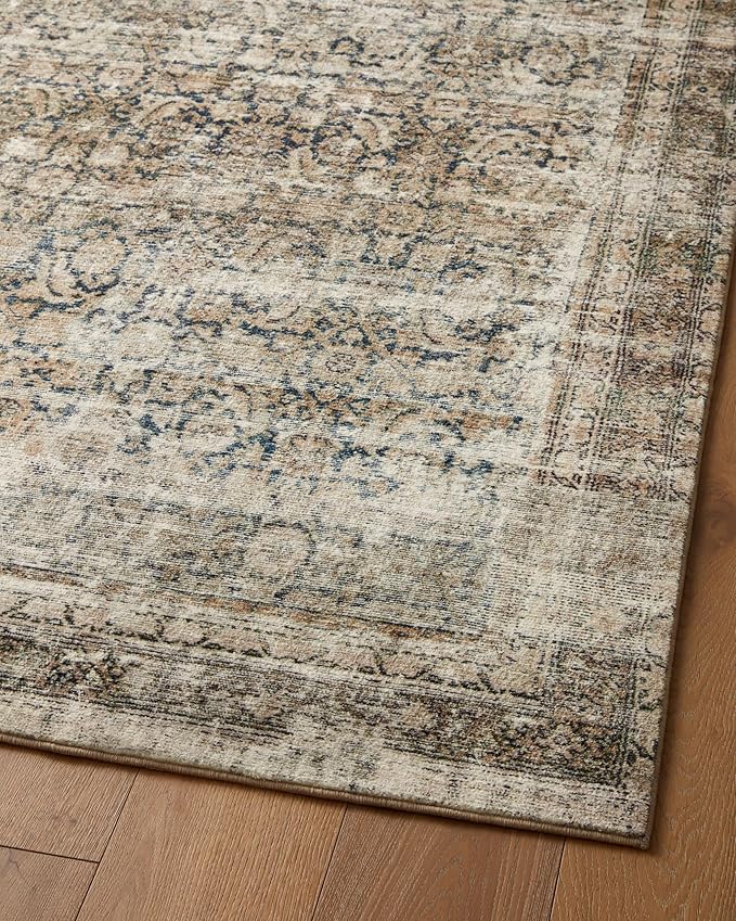 Loloi Amber Lewis Morgan Collection MOG-02 Navy/Sand 11'-6" x 18' 38" Thick Area Rug feat. CloudPile, Neutral, Room Décor, Vintage Inspired, Livingroom, Bedroom, Dining Area