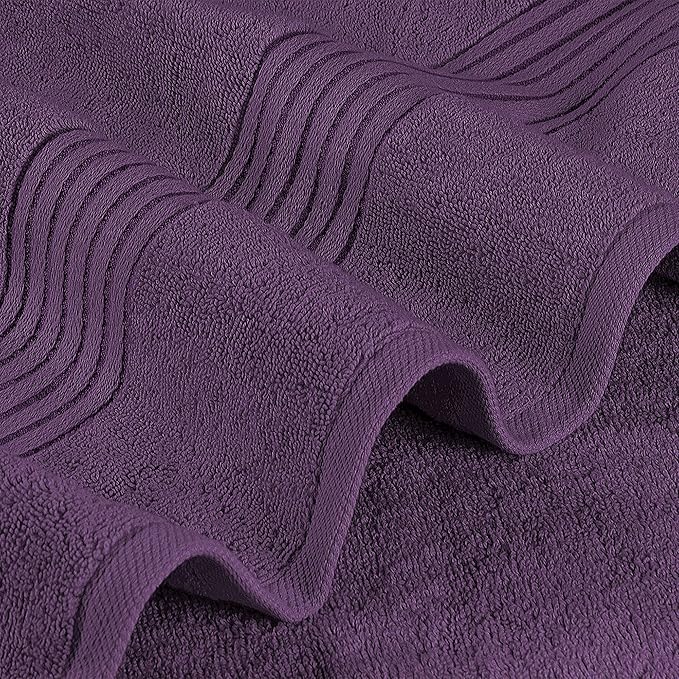 Utopia Towels Luxurious Bath Towels Set, 4 Pack, 27 x 54 Inches – 100% Ring Spun Cotton, Thick, Plush, and Fast-Drying, Designed for Premium Hotels, Spas, and Homes, Plum