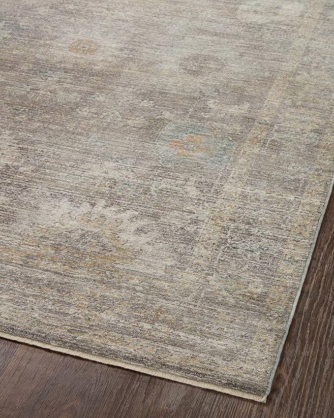 Loloi Magnolia Home by Joanna Gaines Millie Collection MIE-05 Stone/Natural 2'-7" x 10'-0", .25" Pile Height, Runner Rug