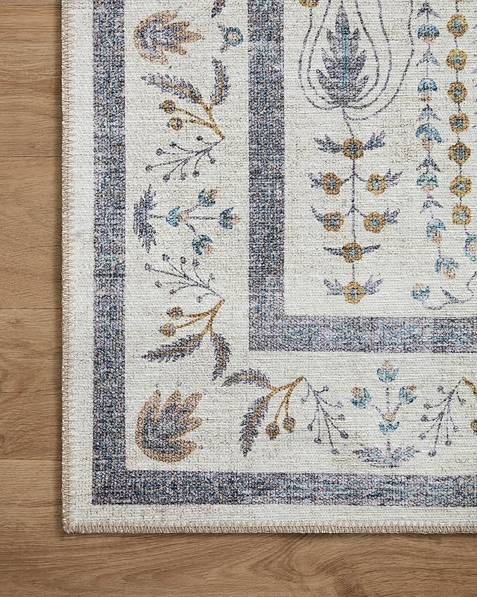 Loloi Rifle Paper Co. Maison Collection MAO-05 Wisteria Cream 3'-9" x 5'-6", .19" Pile Height, Accent Rug