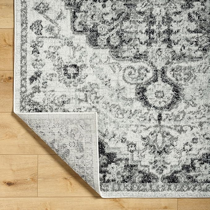 Livabliss Odelia Vintage Bohemian Area Rug,7'10" x 10'3",Black