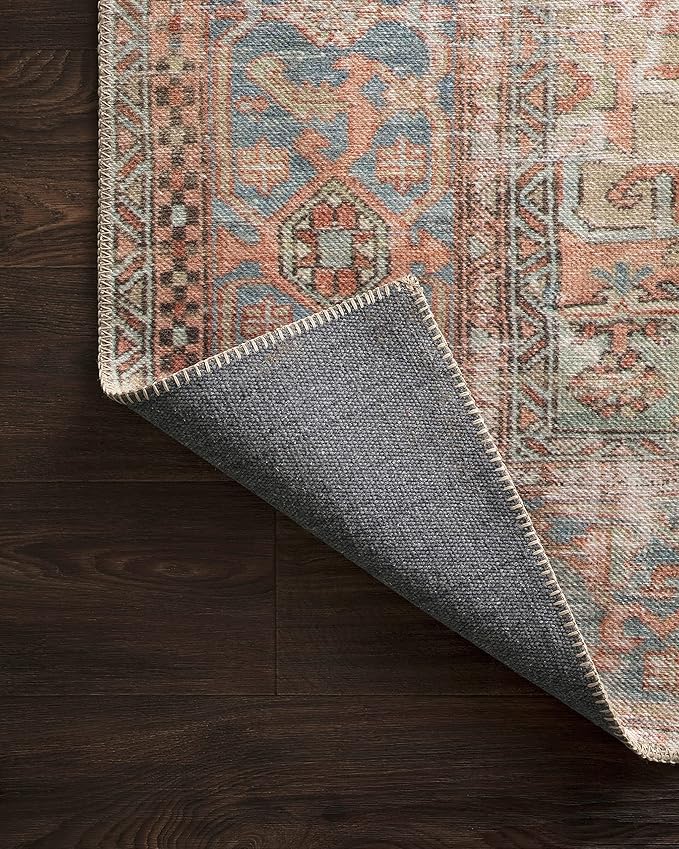 Loloi Loren Collection LQ-15 Terracotta/Sky 5'-0" x 7'-6" Area Rug