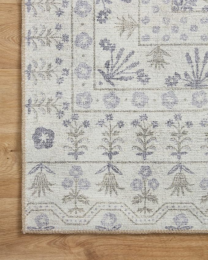 Loloi Rifle Paper Co. Maison Collection MAO-03 Rosette Ivory 8'-4" x 11'-6", .19" Pile Height, Area Rug