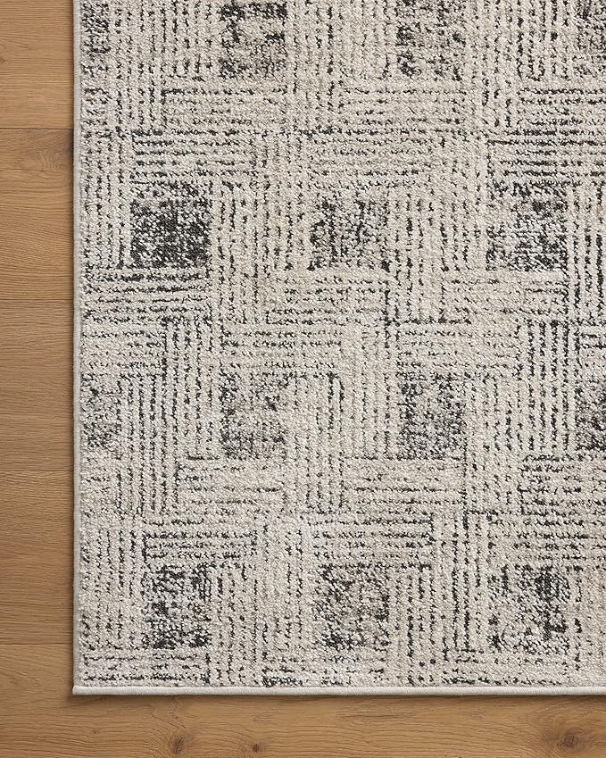 Loloi Kamala Collection KAM-01 Grey/Graphite 2'-7" x 12'-0" Runner Rug