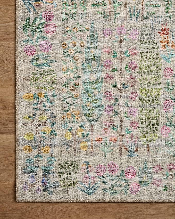 Loloi Rifle Paper Co. Maison Collection MAO-07 Khaki 2'-0" x 5'-0", .19" Pile Height, Accent Rug