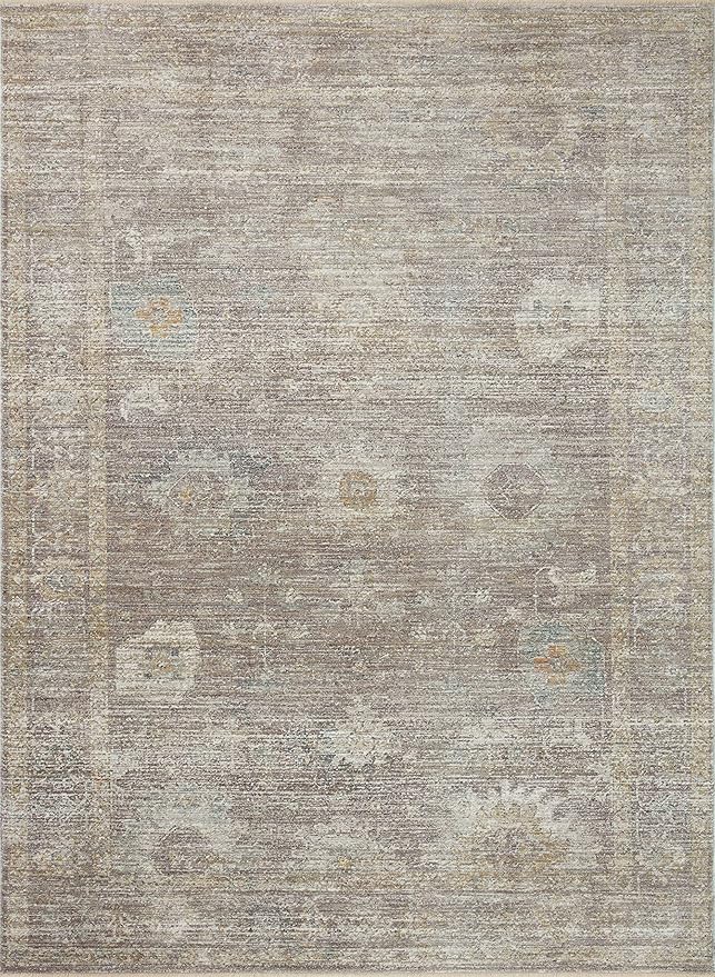 Loloi Magnolia Home by Joanna Gaines Millie Collection MIE-05 Stone/Natural 2'-7" x 12'-0", .25" Pile Height, Runner Rug