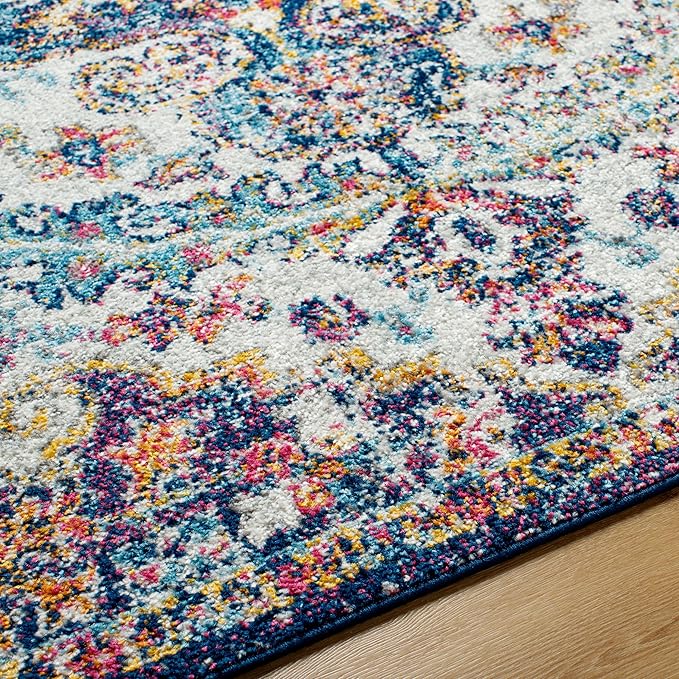 Livabliss Odelia Vintage Bohemian Runner Area Rug,2'7" x 7'3",Purple/Grey