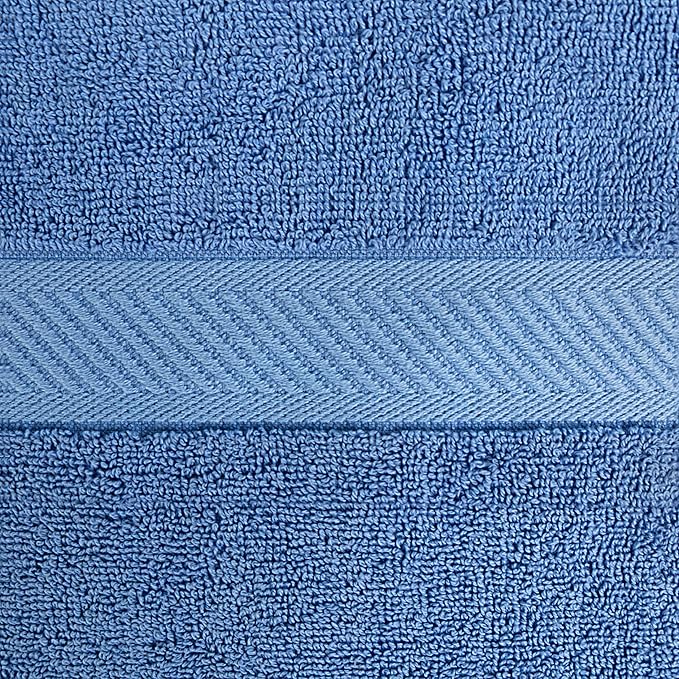 Utopia Towels 6 Pack Medium Bath Towel Set, 100% Ring Spun Cotton (24 x 48 Inches) Lightweight and Highly Absorbent Quick Drying Towels, Premium Towels for Hotel, Spa and Bathroom (Electric Blue)