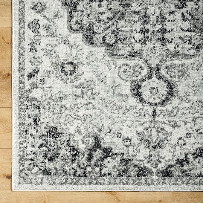Livabliss Odelia Vintage Bohemian Area Rug,7'10" x 10'3",Black