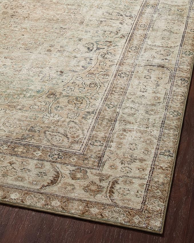 Loloi Margot Collection MAT-01 Antique/Sage 2'-6" x 7'-6" Runner Rug feat. CloudPile, No-Shed Easy Clean Large Patterned Area Rug for Living Room, Bedroom, Dining Area
