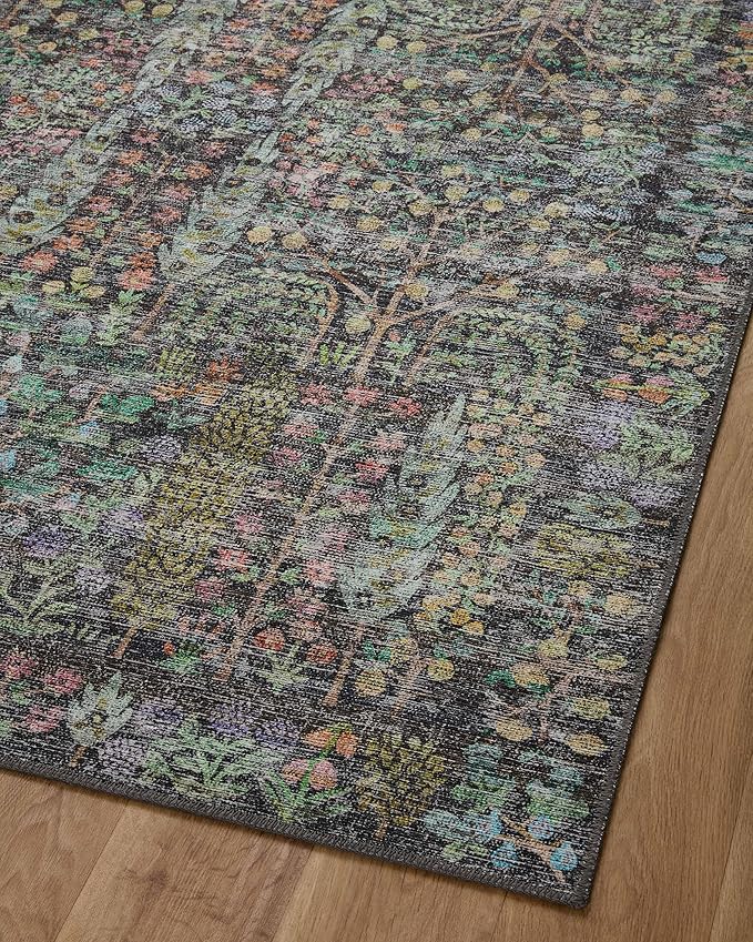 Loloi Rifle Paper Co. Maison Collection MAO-07 Charcoal 3'-9" x 5'-6", .19" Pile Height, Accent Rug
