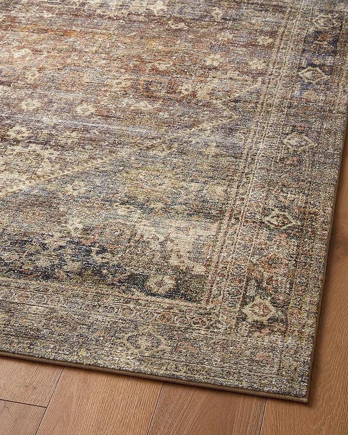 Loloi Amber Lewis Morgan Collection MOG-05 Spice/Lagoon 2'-3" x 9'-6" 38" Thick Runner Rug feat. CloudPile, Neutral, Room Décor, Vintage Inspired, Livingroom, Bedroom, Dining Area