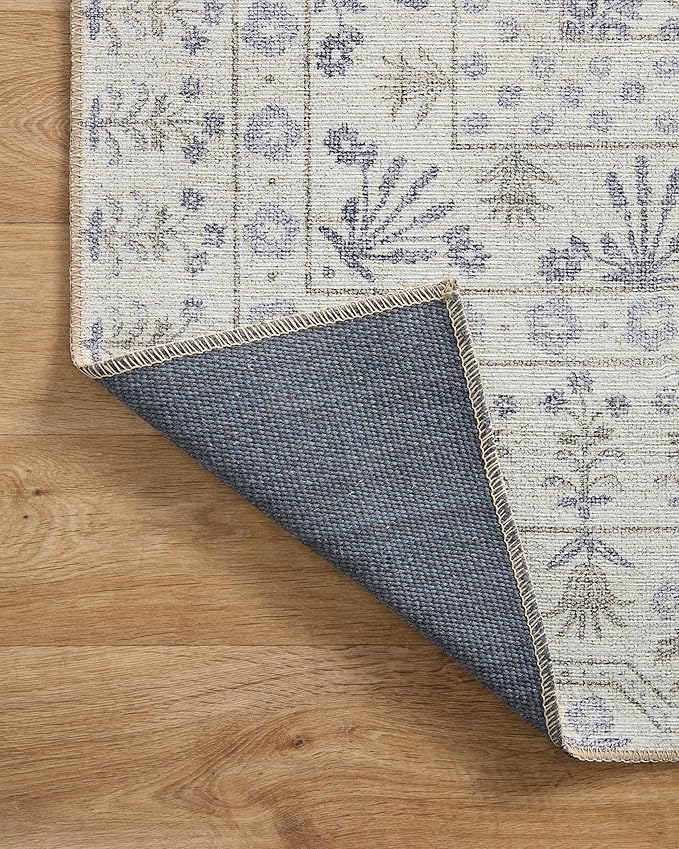 Loloi Rifle Paper Co. Maison Collection MAO-03 Rosette Ivory 2'-6" x 12'-0", .19" Pile Height, Runner Rug