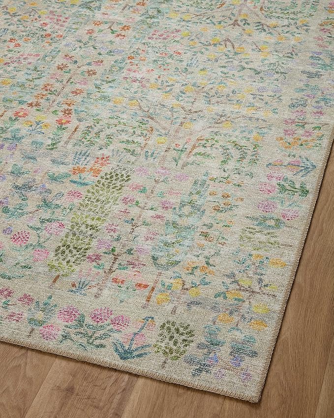 Loloi Rifle Paper Co. Maison Collection MAO-07 Khaki 2'-6" x 12'-0", .19" Pile Height, Runner Rug