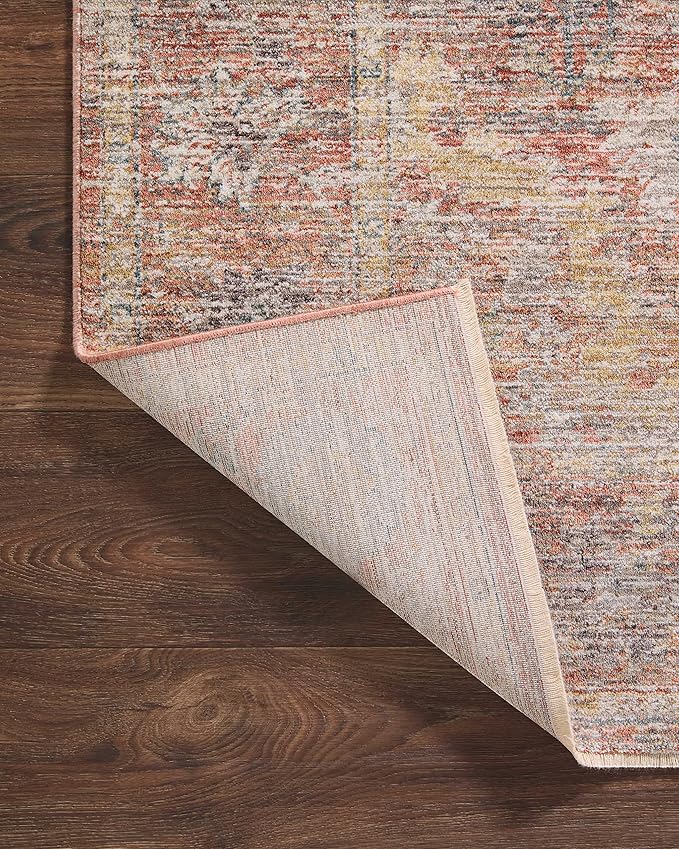 Loloi Magnolia Home by Joanna Gaines Millie Collection MIE-04 Sunset/Multi 2'-7" x 10'-0", .25" Pile Height, Runner Rug