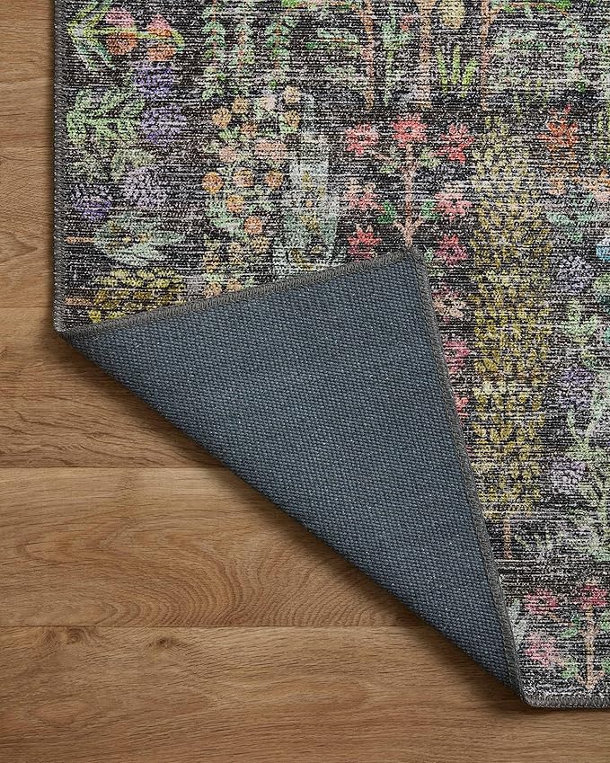 Loloi Rifle Paper Co. Maison Collection MAO-07 Charcoal 3'-9" x 5'-6", .19" Pile Height, Accent Rug