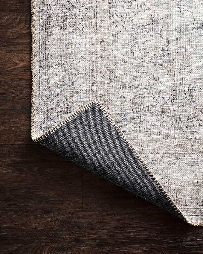 Loloi Loren Collection LQ-04 Silver/Slate 2'-6" x 7'-6" Runner Rug