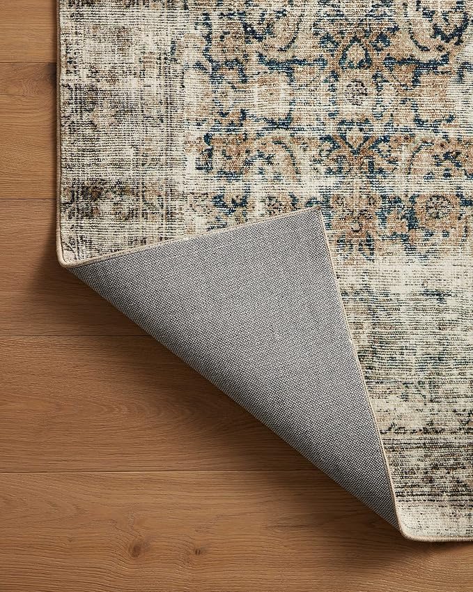 Loloi Amber Lewis Morgan Collection MOG-02 Navy/Sand 8'-3" x 11'-3" 38" Thick Area Rug feat. CloudPile, Neutral, Room Décor, Vintage Inspired, Livingroom, Bedroom, Dining Area